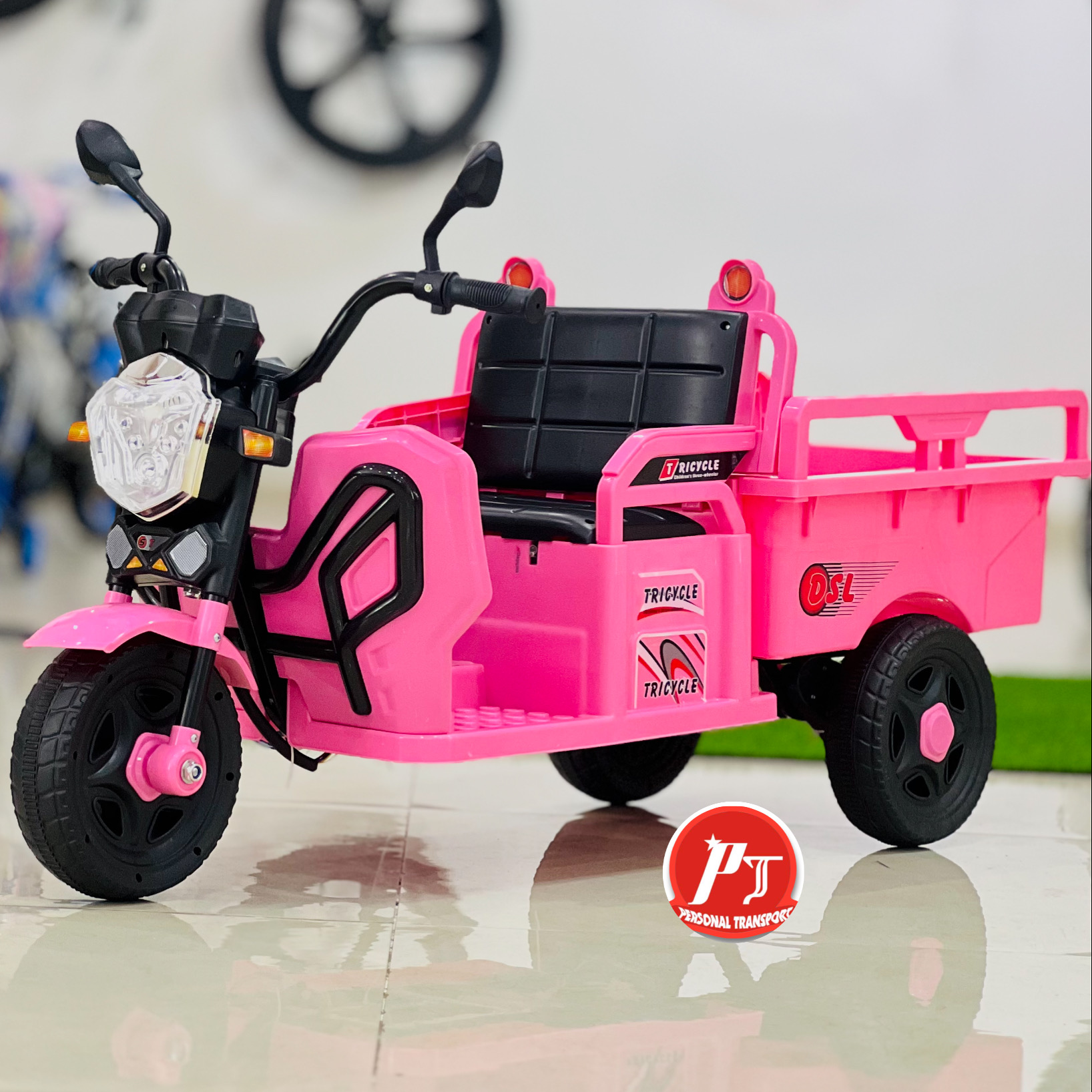 Electric Tricycle with carrier for kids 2 7yrs